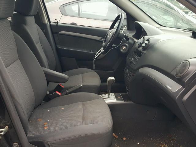 KL1TD5DE4BB200818 - 2011 CHEVROLET AVEO LS BLACK photo 5