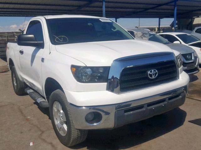 5TFJT52117X002128 - 2007 TOYOTA TUNDRA WHITE photo 1