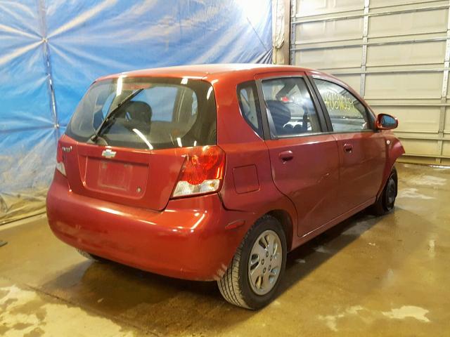 KL1TD66697B759557 - 2007 CHEVROLET AVEO BASE 红色 照片 4