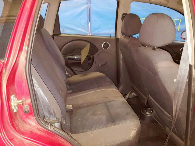 KL1TD66697B759557 - 2007 CHEVROLET AVEO BASE 红色 照片 6