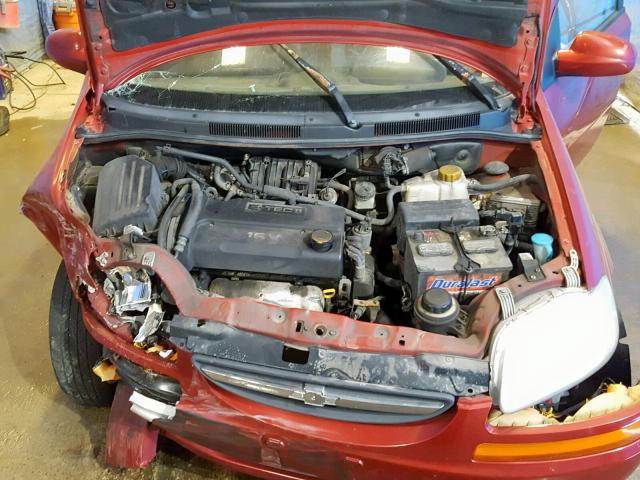 KL1TD66697B759557 - 2007 CHEVROLET AVEO BASE 红色 照片 7