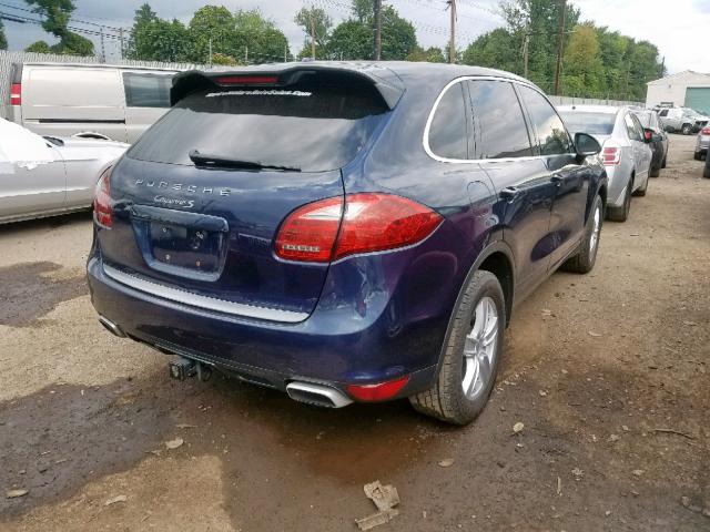 WP1AB2A28BLA44869 - 2011 PORSCHE CAYENNE S BLUE photo 4