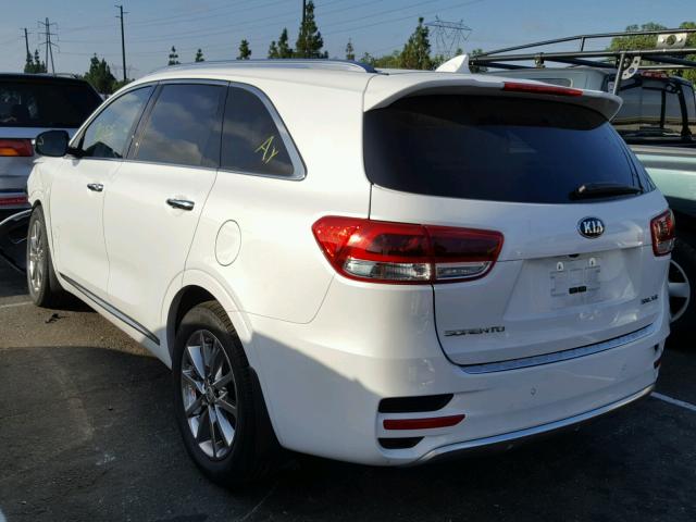 5XYPK4A54JG354819 - 2018 KIA SORENTO SX WHITE photo 3