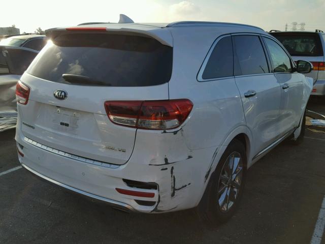 5XYPK4A54JG354819 - 2018 KIA SORENTO SX WHITE photo 4