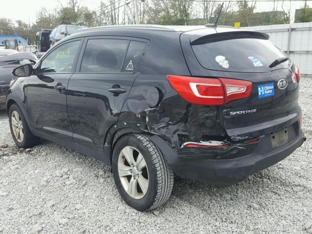 KNDPB3A22B7024322 - 2011 KIA SPORTAGE L BLACK photo 3