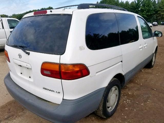 4T3ZF13CXYU199308 - 2000 TOYOTA SIENNA LE WHITE photo 4