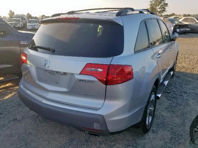 2HNYD285X7H522265 - 2007 ACURA MDX SPORT GRAY photo 4