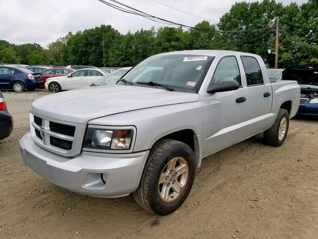 1D7RW3GKXBS661594 - 2011 DODGE DAKOTA SLT SILVER photo 2