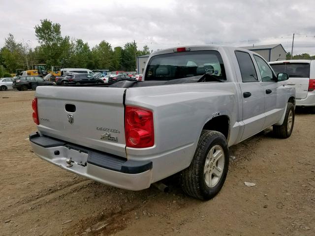 1D7RW3GKXBS661594 - 2011 DODGE DAKOTA SLT SILVER photo 4