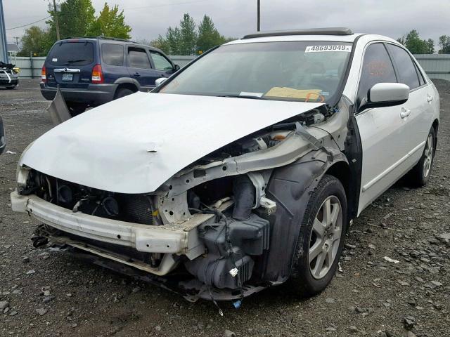 1HGCM66525A019305 - 2005 HONDA ACCORD EX WHITE photo 2