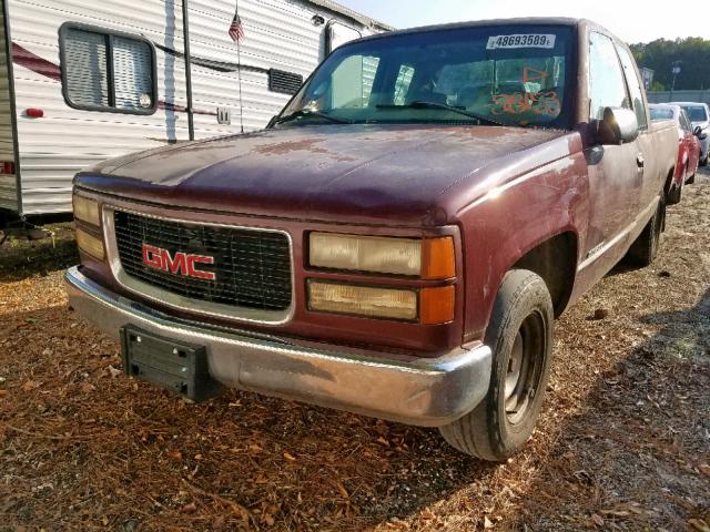 1GTEC19M4WE508153 - 1998 GMC SIERRA C15 MAROON photo 2