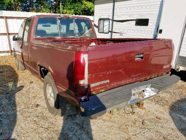 1GTEC19M4WE508153 - 1998 GMC SIERRA C15 MAROON photo 3