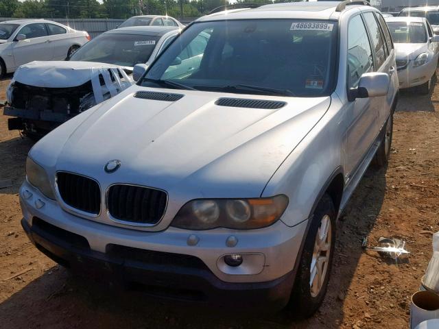 5UXFA13525LY07385 - 2005 BMW X5 3.0I SILVER photo 2