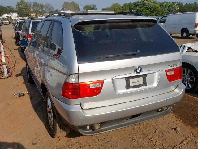 5UXFA13525LY07385 - 2005 BMW X5 3.0I SILVER photo 3