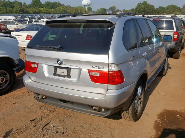 5UXFA13525LY07385 - 2005 BMW X5 3.0I SILVER photo 4