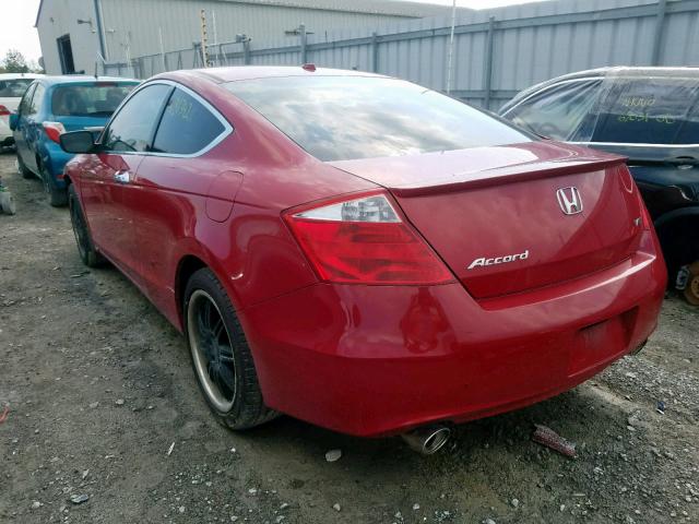 1HGCS22858A802119 - 2008 HONDA ACCORD EXL RED photo 3