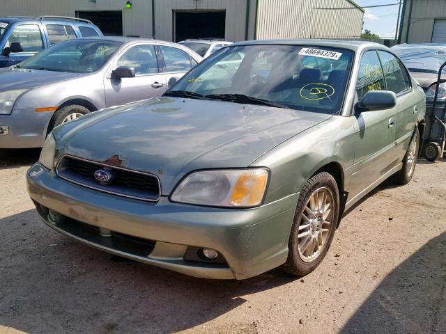 4S3BE635X37209407 - 2003 SUBARU LEGACY L GREEN photo 2