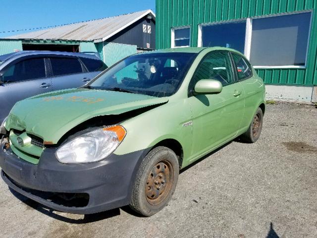 KMHCN3BC1AU186838 - 2010 HYUNDAI ACCENT SE GREEN photo 2