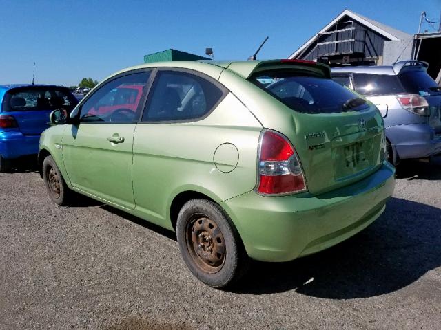 KMHCN3BC1AU186838 - 2010 HYUNDAI ACCENT SE GREEN photo 3