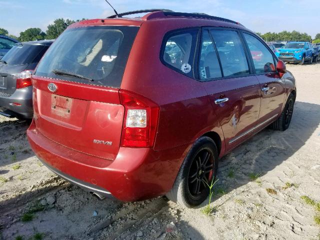 KNAFG526077113823 - 2007 KIA RONDO LX RED photo 4