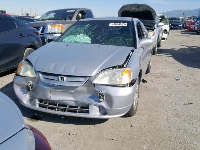 1HGEM22983L087443 - 2003 HONDA CIVIC EX SILVER photo 2