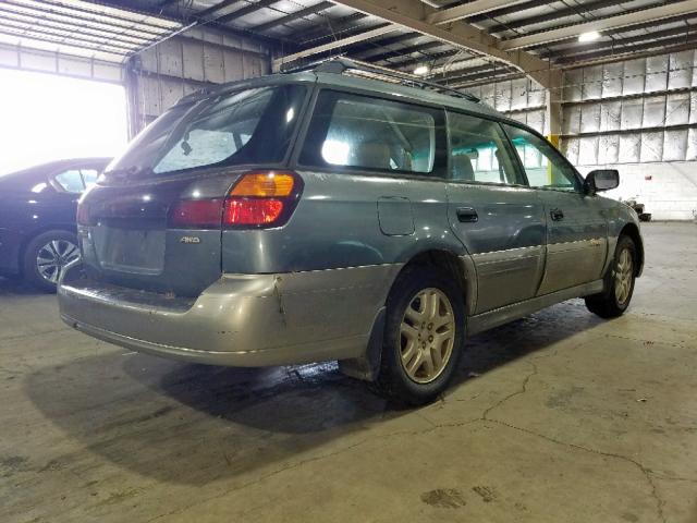 4S3BH6658Y7662225 - 2000 SUBARU LEGACY OUT GREEN photo 4