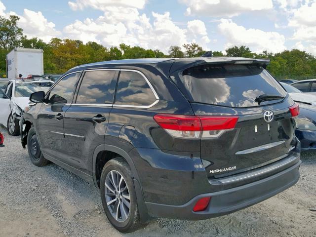 5TDJZRFH7HS471762 - 2017 TOYOTA HIGHLANDER BLACK photo 3