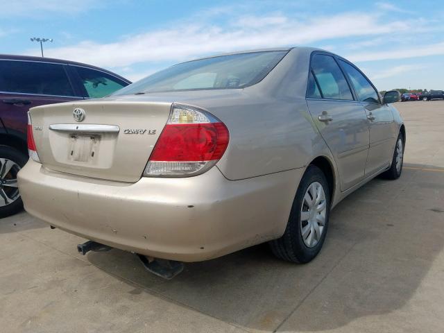 4T1BE30K35U029274 - 2005 TOYOTA CAMRY LE GOLD photo 4