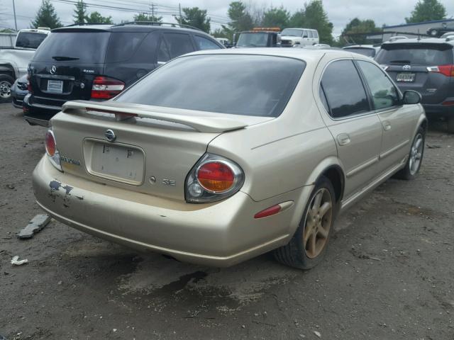 JN1DA31D72T423745 - 2002 NISSAN MAXIMA GXE GOLD photo 4