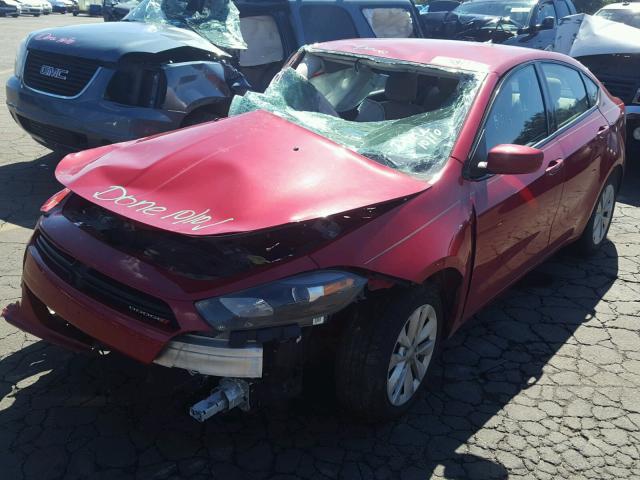 1C3CDFBB8ED701585 - 2014 DODGE DART SXT RED photo 2