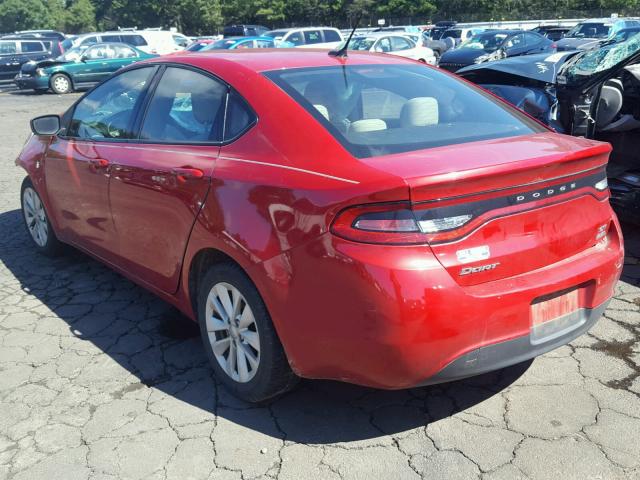 1C3CDFBB8ED701585 - 2014 DODGE DART SXT RED photo 3