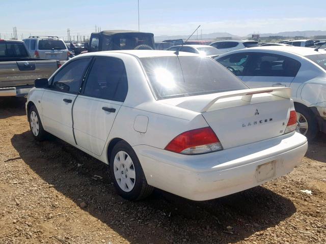 JA3AJ26E13U052538 - 2003 MITSUBISHI LANCER ES WHITE photo 3