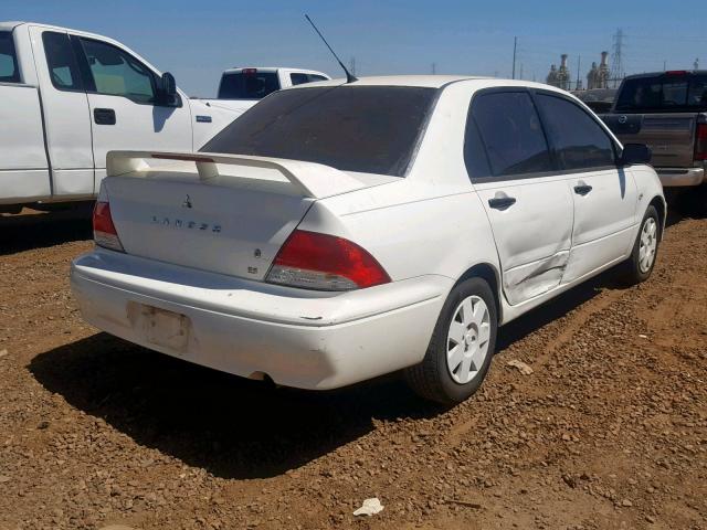 JA3AJ26E13U052538 - 2003 MITSUBISHI LANCER ES WHITE photo 4