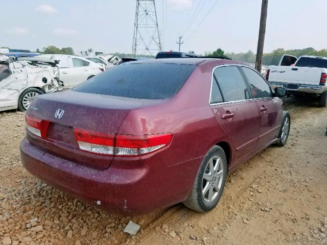 1HGCM66543A037236 - 2003 HONDA ACCORD EX RED photo 4