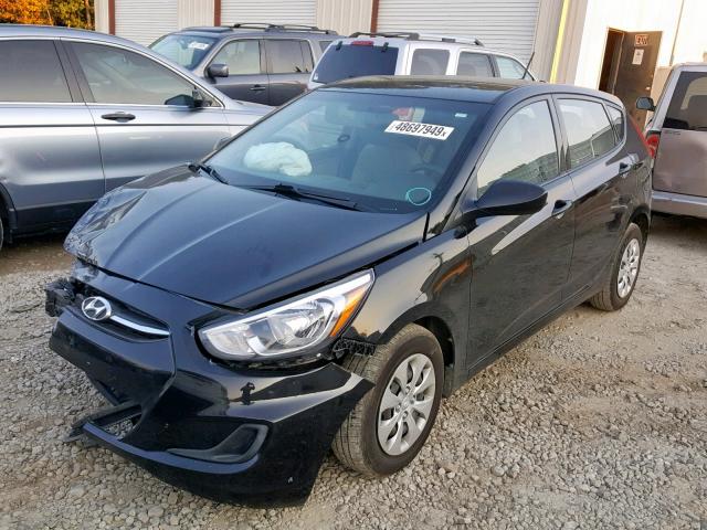 KMHCT5AE4HU321471 - 2017 HYUNDAI ACCENT SE BLACK photo 2