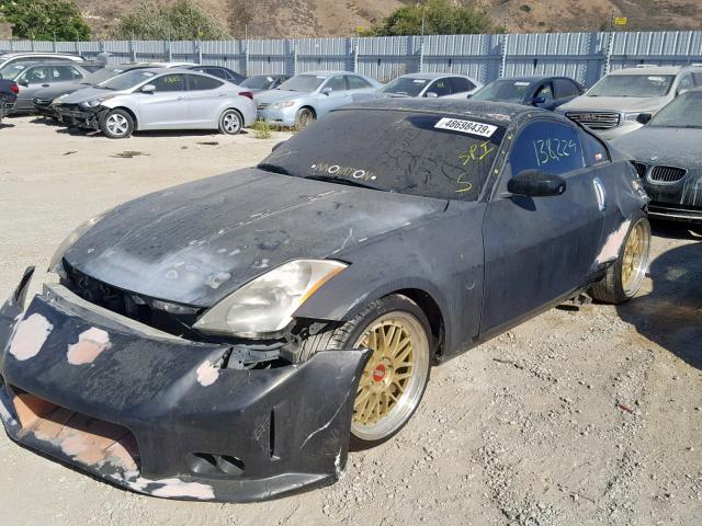 JN1AZ34D44M101925 - 2004 NISSAN 350Z COUPE BLACK photo 2