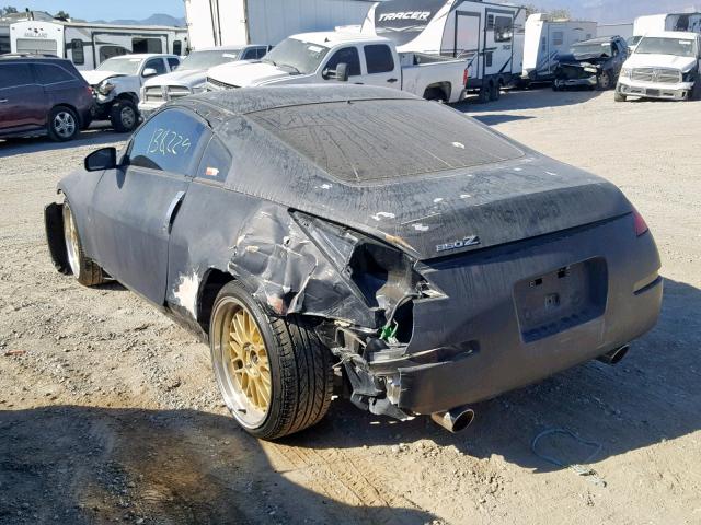 JN1AZ34D44M101925 - 2004 NISSAN 350Z COUPE BLACK photo 3