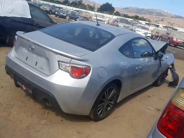 JF1ZNAA1XE8706543 - 2014 TOYOTA SCION FR-S SILVER photo 4