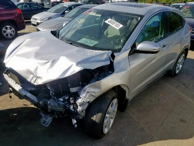 3CZRU5H51GM732244 - 2016 HONDA HR-V EX SILVER photo 2