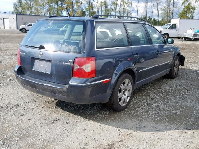 WVWYH63B53E061623 - 2003 VOLKSWAGEN PASSAT GLX BLUE photo 4