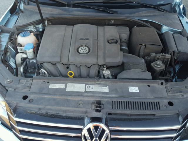 1VWBP7A36DC139587 - 2013 VOLKSWAGEN PASSAT SE BLUE photo 7