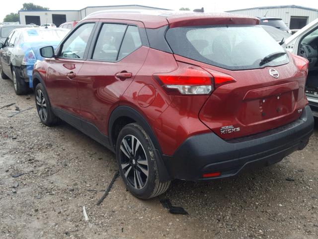 3N1CP5CU6JL506783 - 2018 NISSAN KICKS S RED photo 3