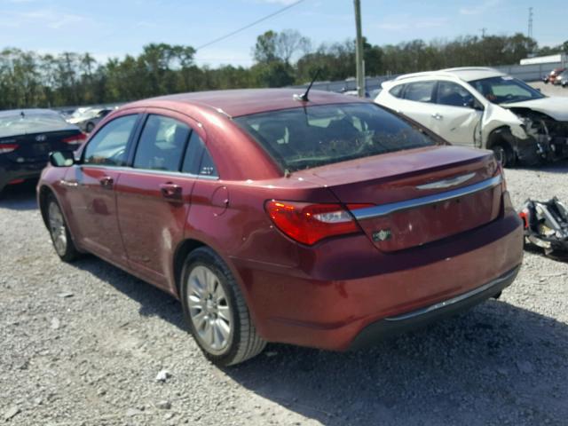 1C3CCBAB8DN641796 - 2013 CHRYSLER 200 LX RED photo 3