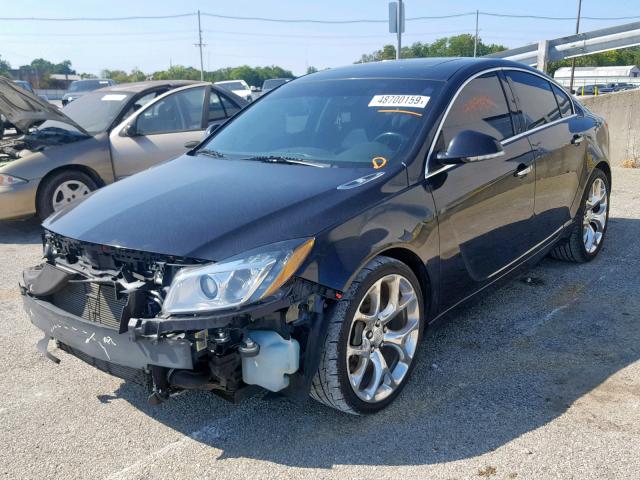 2G4GV5GV7C9155410 - 2012 BUICK REGAL GS BLACK photo 2