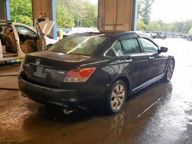 1HGCP36878A020325 - 2008 HONDA ACCORD EXL BLACK photo 4