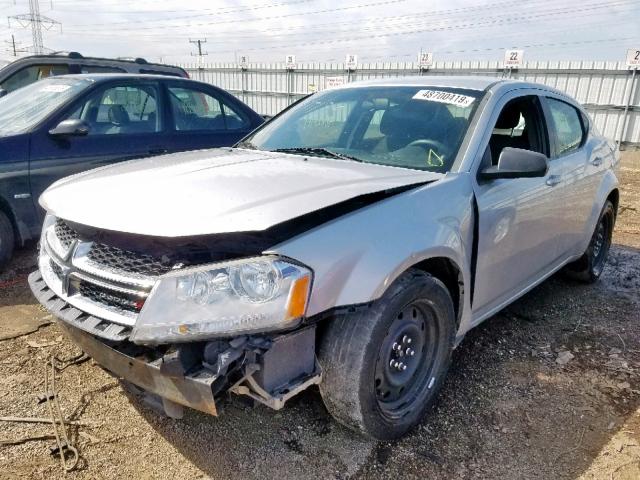 1B3BD4FB0BN616818 - 2011 DODGE AVENGER EX SILVER photo 2