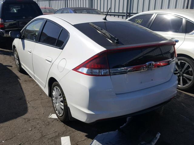 JHMZE2H59CS004494 - 2012 HONDA INSIGHT LX WHITE photo 3