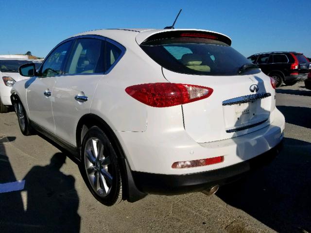 JNKAJ09E88M302557 - 2008 INFINITI EX35 BASE WHITE photo 3