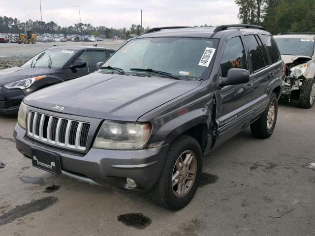 1J4GX48S44C232106 - 2004 JEEP GRAND CHER GRAY photo 2