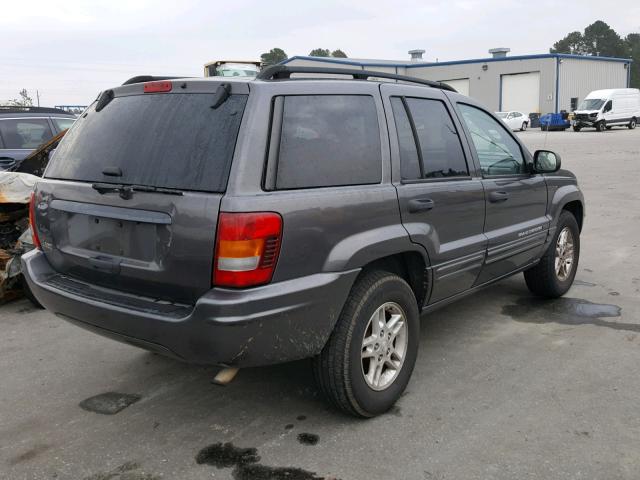 1J4GX48S44C232106 - 2004 JEEP GRAND CHER GRAY photo 4